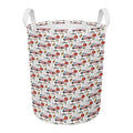 EMS Paramedic Pattern Print Round Laundry Basket