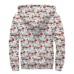 EMS Paramedic Pattern Print Sherpa Lined Zip Up Hoodie