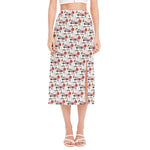 EMS Paramedic Pattern Print Side Slit Midi Skirt