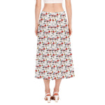 EMS Paramedic Pattern Print Side Slit Midi Skirt