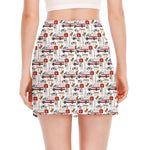 EMS Paramedic Pattern Print Side Slit Mini Skirt