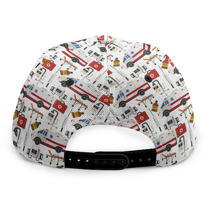 EMS Paramedic Pattern Print Snapback Cap