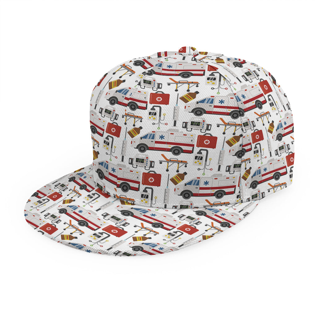 EMS Paramedic Pattern Print Snapback Cap