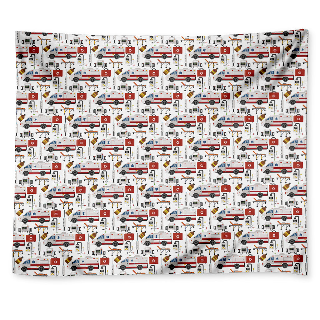 EMS Paramedic Pattern Print Tapestry