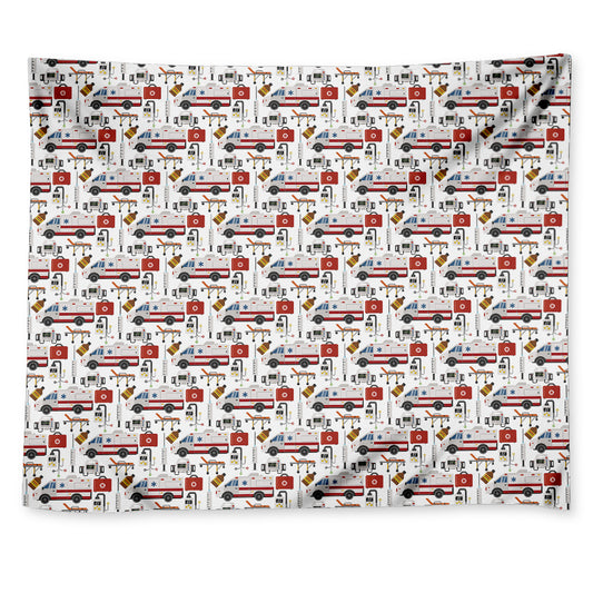 EMS Paramedic Pattern Print Tapestry