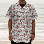 EMS Paramedic Pattern Print Textured Short Sleeve Shirt
