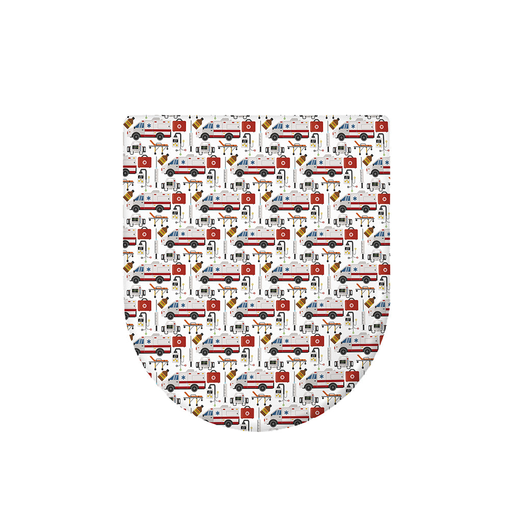 EMS Paramedic Pattern Print Toilet Lid Cover