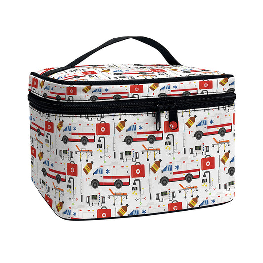 EMS Paramedic Pattern Print Travel Makeup Bag