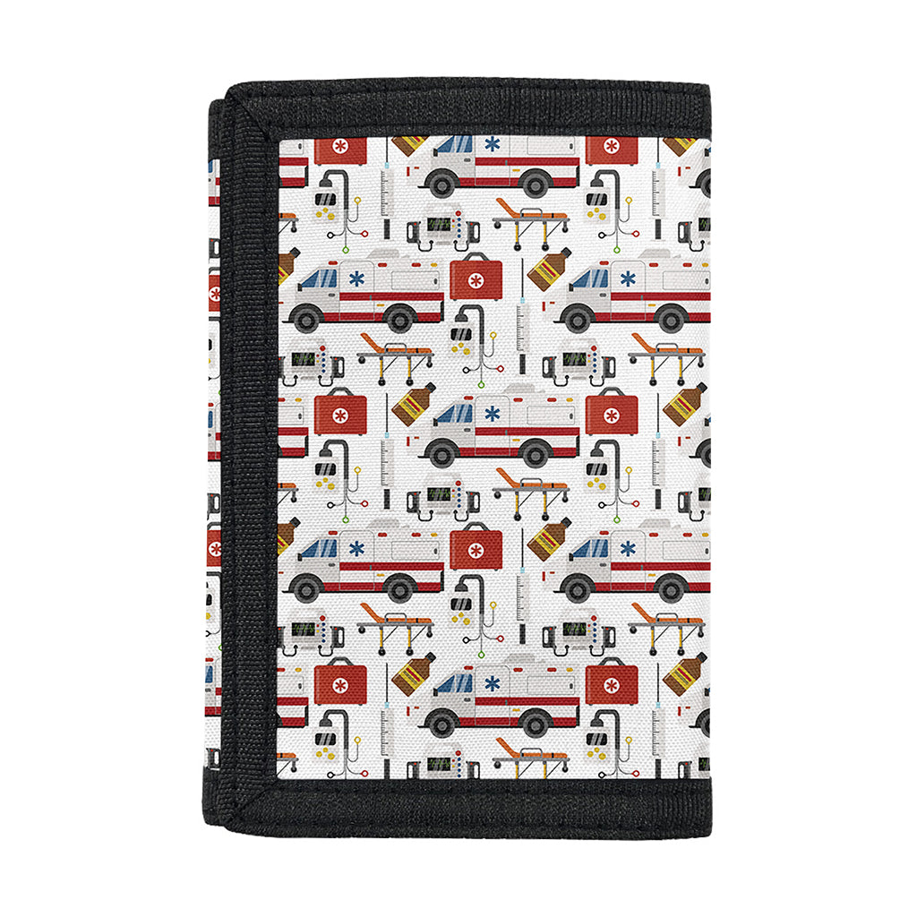 EMS Paramedic Pattern Print Trifold Wallet