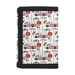 EMS Paramedic Pattern Print Trifold Wallet