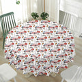 EMS Paramedic Pattern Print Waterproof Round Tablecloth