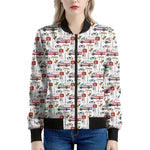 EMS Paramedic Pattern Print Women's Bomber Jacket