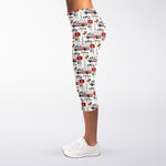 EMS Paramedic Pattern Print Women's Capri Leggings
