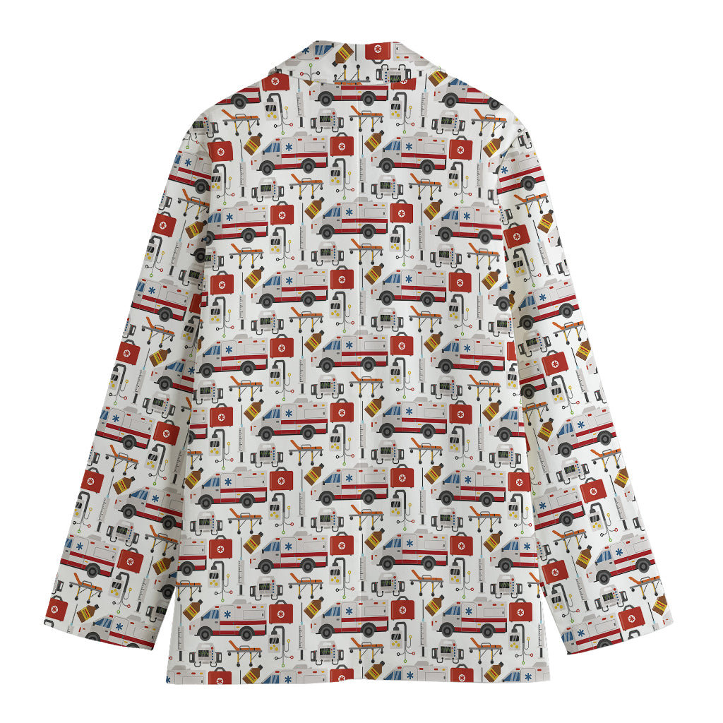 EMS Paramedic Pattern Print Women's Cotton Blazer