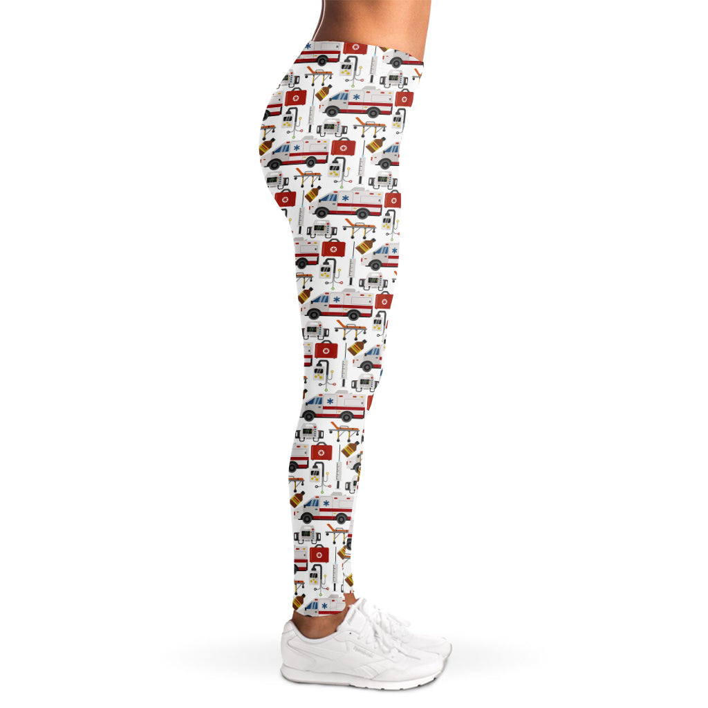 EMS Paramedic Pattern Print Women's Leggings