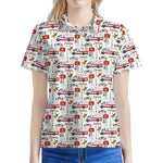 EMS Paramedic Pattern Print Women's Polo Shirt