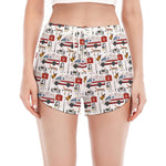 EMS Paramedic Pattern Print Women's Split Running Shorts