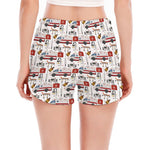 EMS Paramedic Pattern Print Women's Split Running Shorts