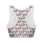 EMS Paramedic Pattern Print Women's Sports Bra
