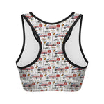 EMS Paramedic Pattern Print Women's Sports Bra