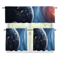 Endless Space Print 3 Piece Kitchen Curtains