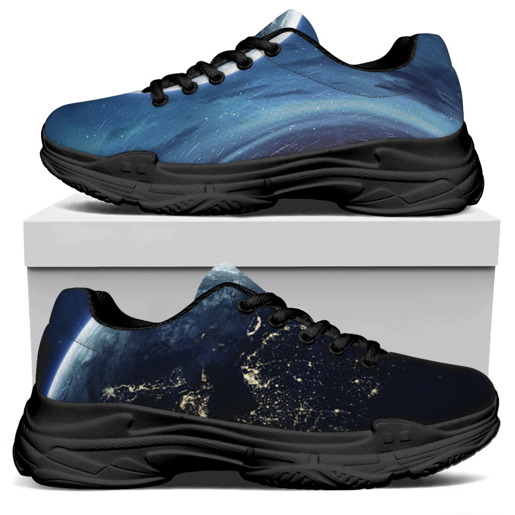 Endless Space Print Black Chunky Shoes