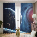 Endless Space Print Dimout Pencil Pleat Curtains