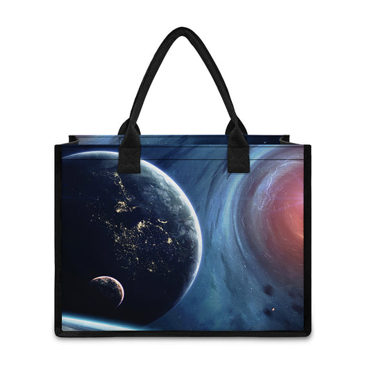 Endless Space Print Canvas Tote Bag
