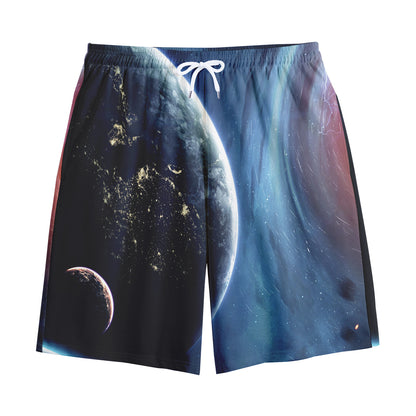 Endless Space Print Cotton Shorts