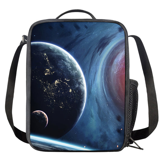 Endless Space Print Crossbody Lunch Bag