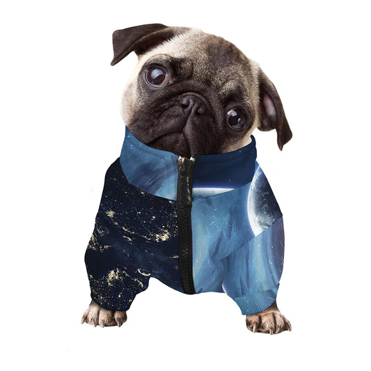 Endless Space Print Dog Zip Up Jacket