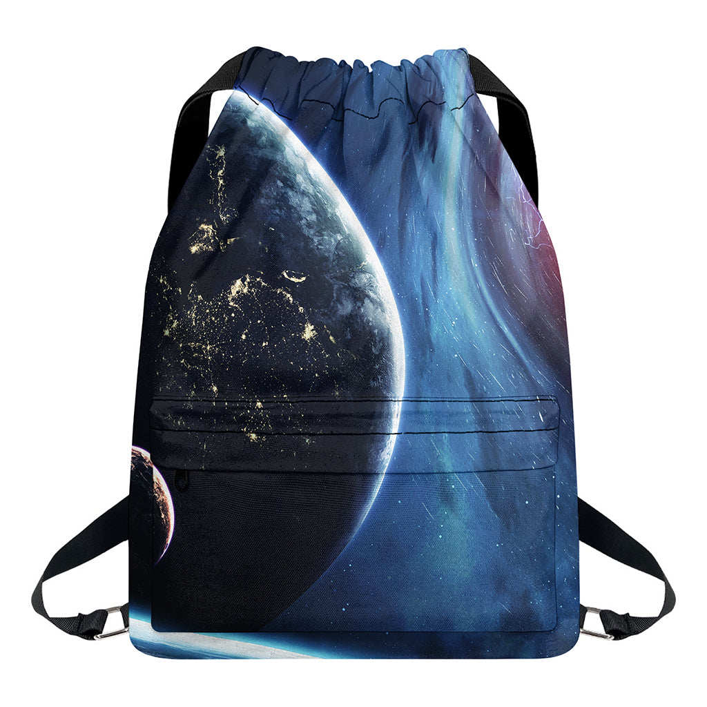 Endless Space Print Drawstring Backpack