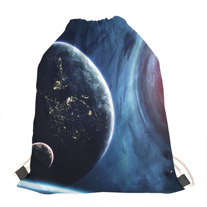 Endless Space Print Drawstring Bag