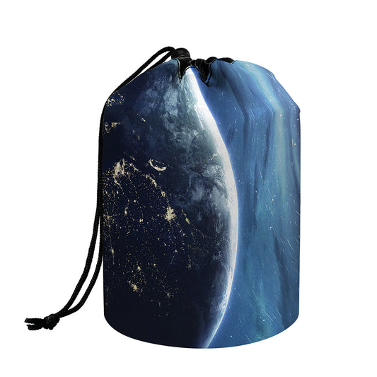 Endless Space Print Drawstring Makeup Bag