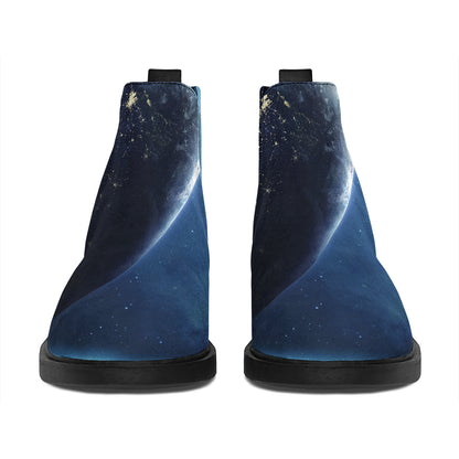 Endless Space Print Flat Ankle Boots