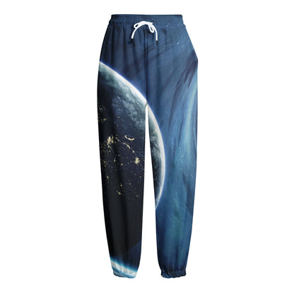 Endless Space Print Fleece Lined Knit Pants