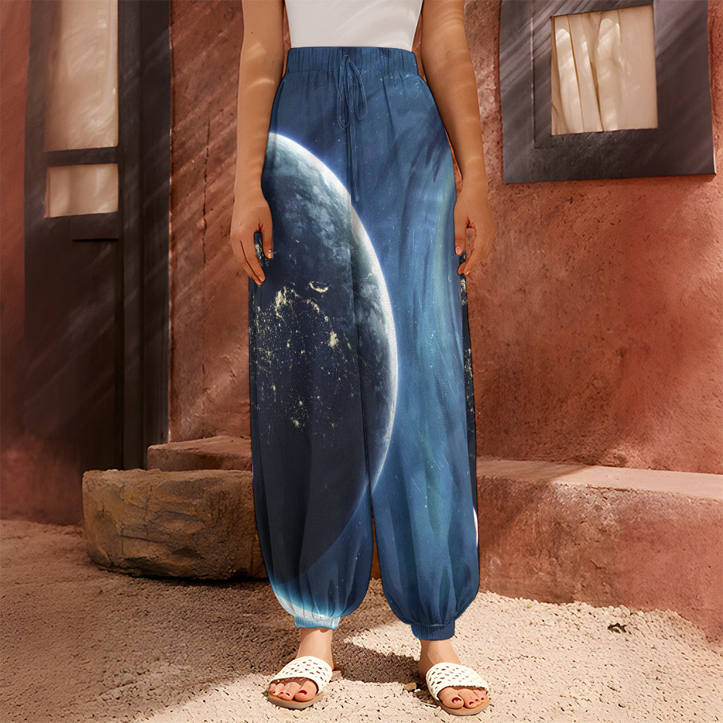 Endless Space Print Harem Pants
