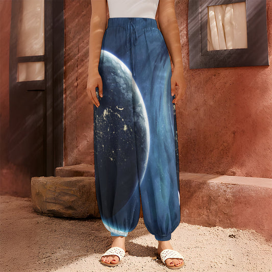 Endless Space Print Harem Pants