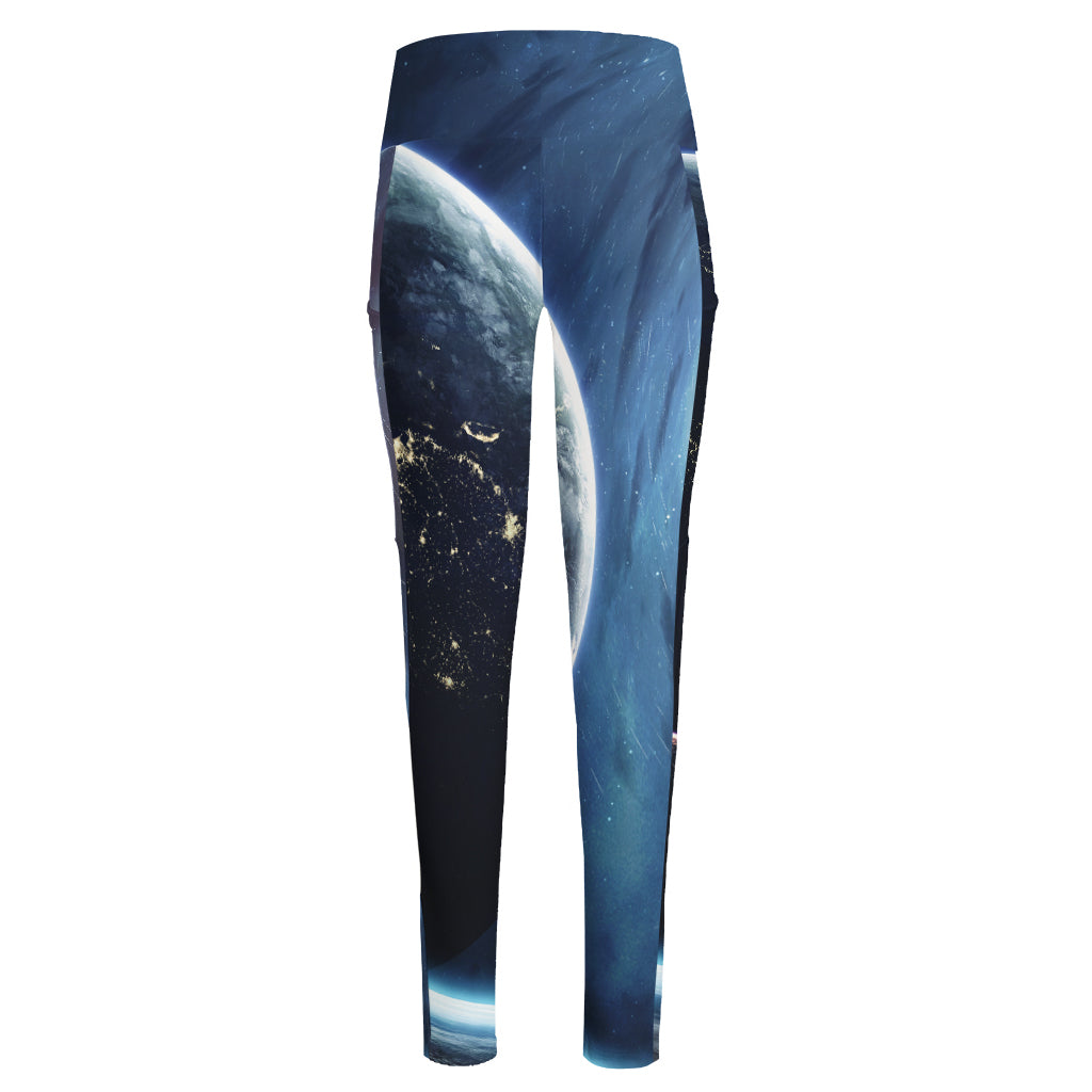 Endless Space Print High-Waisted Pocket Leggings