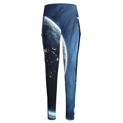 Endless Space Print High-Waisted Pocket Leggings