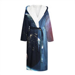 Endless Space Print Hooded Bathrobe