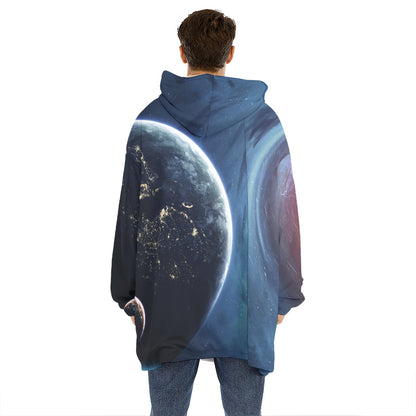 Endless Space Print Hoodie Blanket