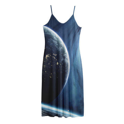 Endless Space Print Jersey Midi Cami Dress
