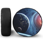 Endless Space Print Leather Spare Tire Cover
