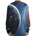 Endless Space Print Long Sleeve Baseball Jersey