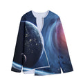 Endless Space Print Long Sleeve Short Coat