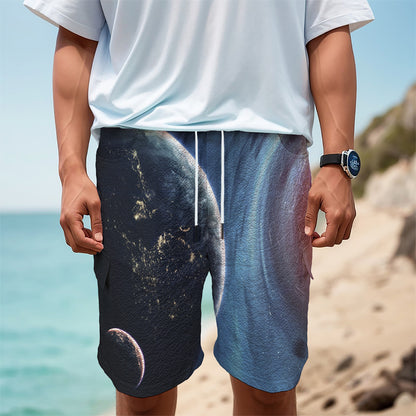 Endless Space Print Men's Cargo Shorts