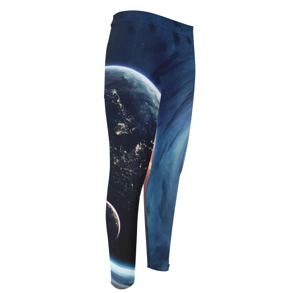 Endless Space Print Men's Compression Pants
