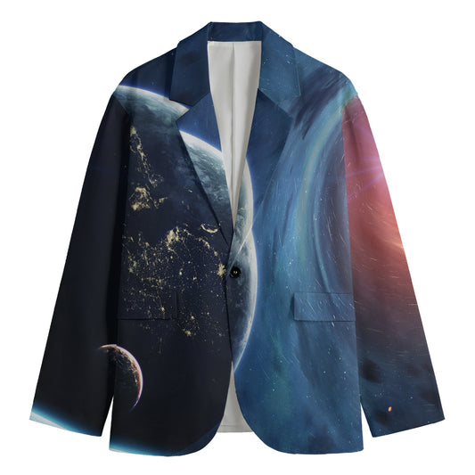 Endless Space Print Men's Cotton Blazer