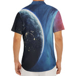 Endless Space Print Men's Deep V-Neck Shirt